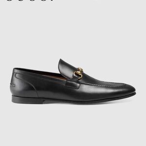 Men's Gucci Jordaan Leather Loafers Black